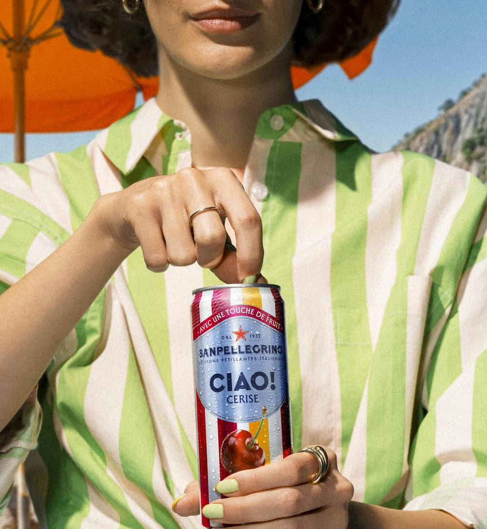 Ciao! Cherry campaign still for San Pellegrino