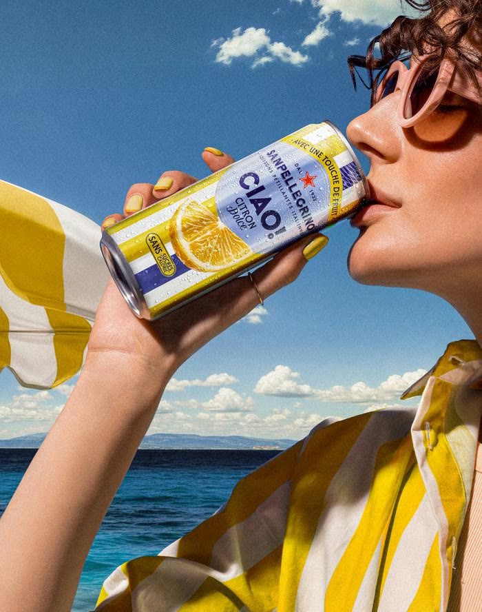 Ciao! Lemon campaign still for San Pellegrino